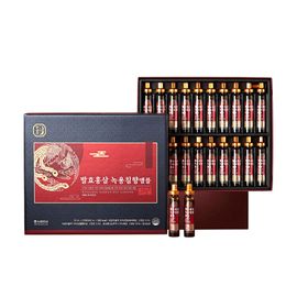 [NH Red Ginseng Hansamin] Fermented 6-Year Korean Red Ginseng Deer Antler Agarwood High Absorption 20 Liquid Vials _ Made in Korea